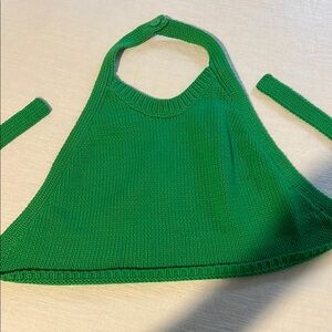 Vibrant Green Knit Halter Top